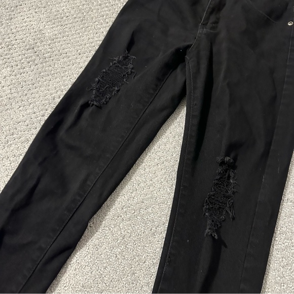 Black Denim Overalls | Women’s Overalls Cottagecore Western Distressed - Picture 5 of 7